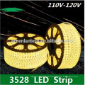 Alta tensão 110v 220v 240 volts 3528 SMD 5050 luz de tira conduzida flexível